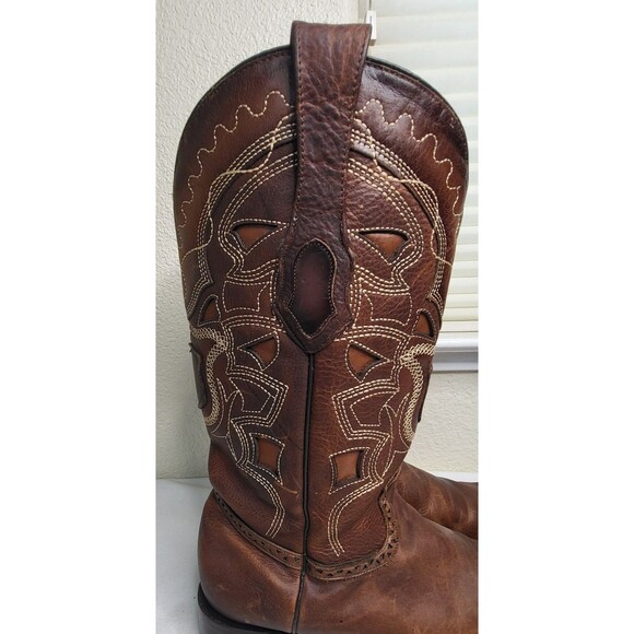 LOS ALTOS Mens BROWN SNIP TOE WESTERN COWBOY BOOT Size 12 EE WIDTH 999107 - Picture 9 of 16